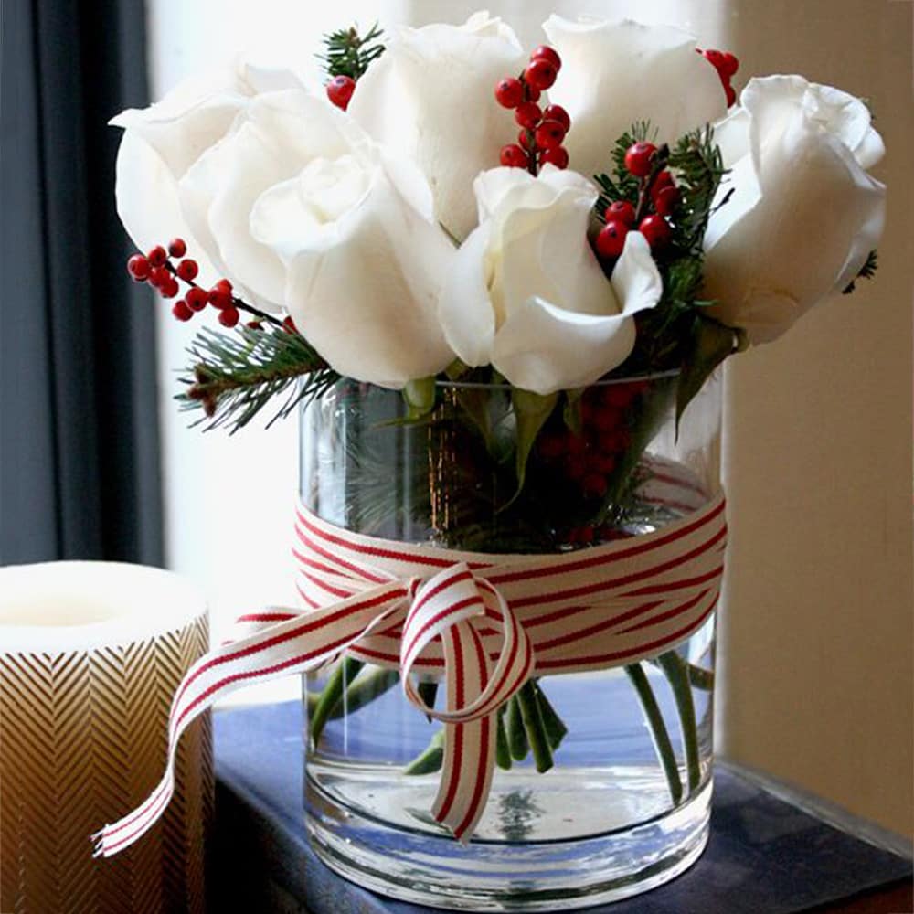 Simple and Adorable- White rose arrangement